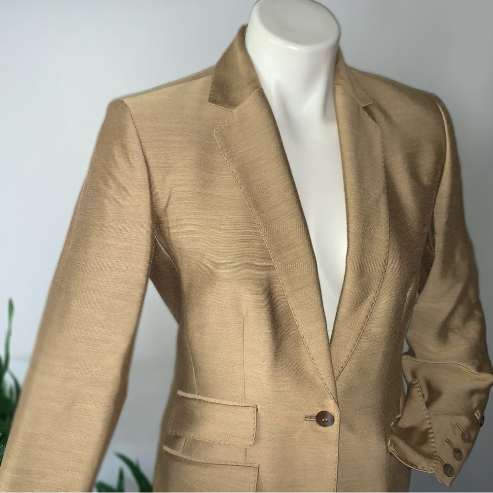 v i n t a g e :: Structured Sleek Longline Wool Rayon Blazer - Picture 5 of 16